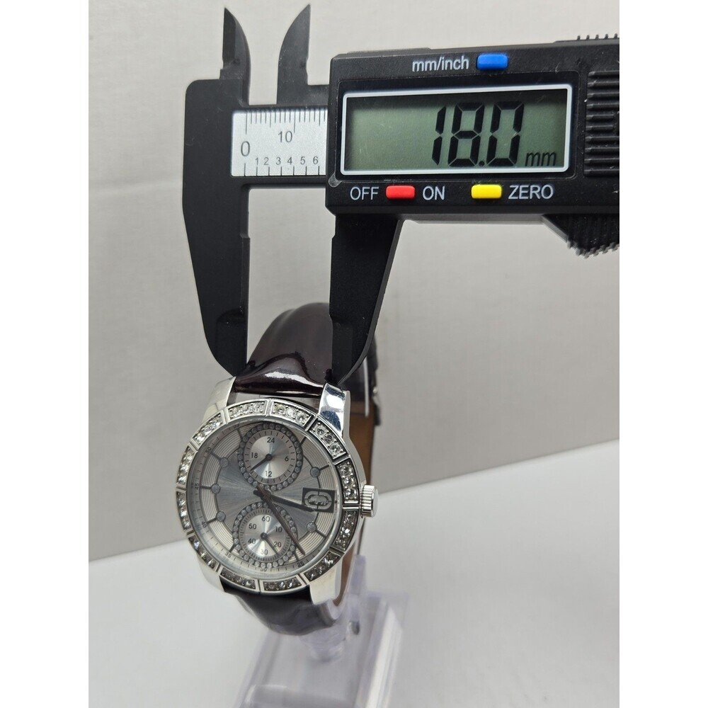 Marc Ecko E09518L1 Paradise Womens Crystal Bezel Silver Quartz Watch New Battery - Picture 6 of 12